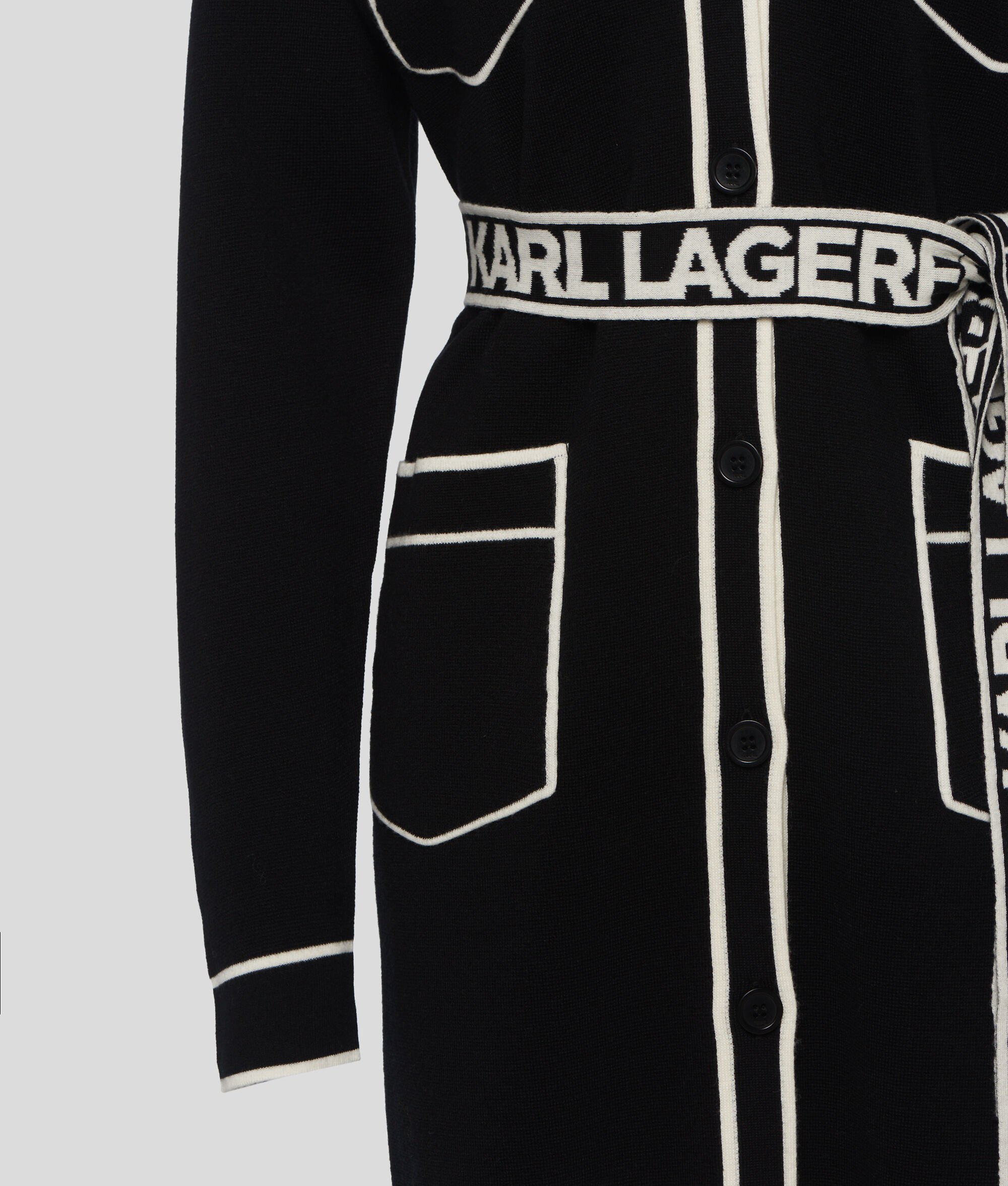 (image for) Bright KARL LOGO BELTED CARDIGAN